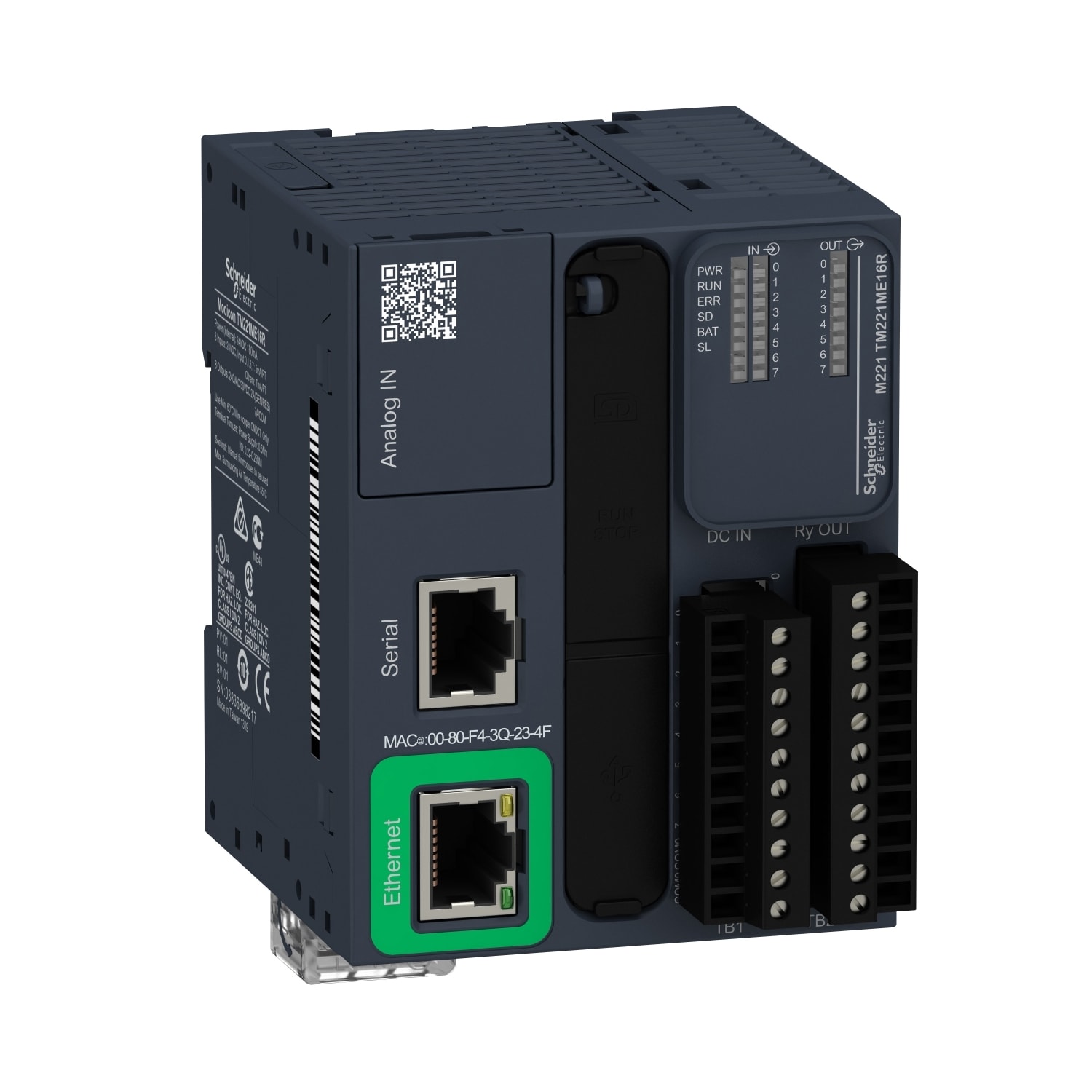 SCHNEIDER ELECTRIC - SNRTM221ME16R CONTROLLORE M221 16 I/O RELE ETH