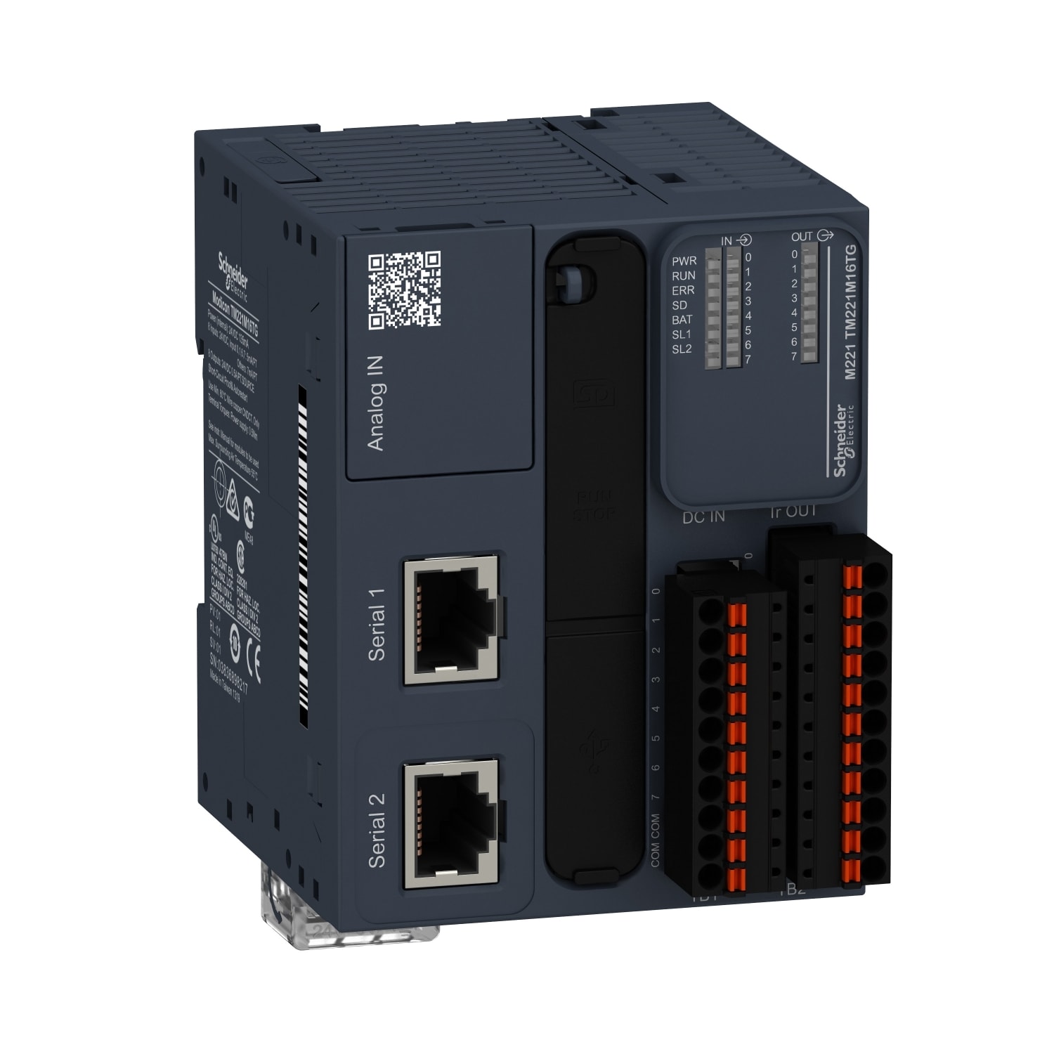SCHNEIDER ELECTRIC - SNRTM221M16TG CONTROLLORE M221 16 I/O TR PNP MOLLA