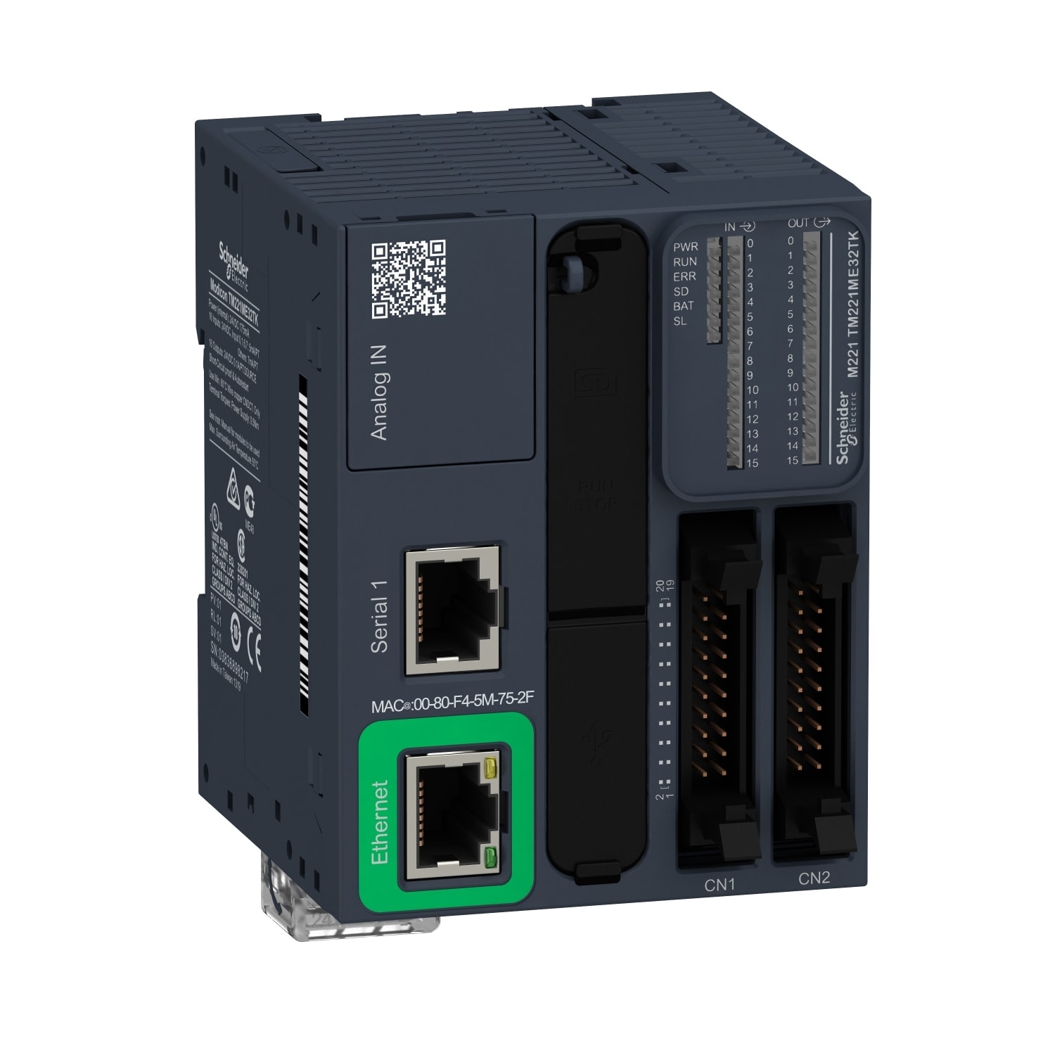 SCHNEIDER ELECTRIC - SNRTM221ME32TK Controllore M221 32 I/O transistor PNP, Ethernet