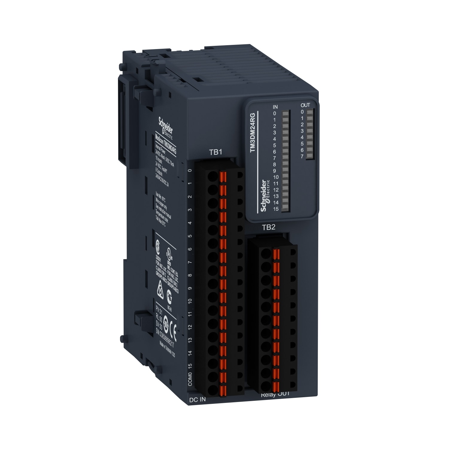 SCHNEIDER ELECTRIC - SNRTM3DM24RG Modulo TM3 - 24 I/O relè, molla