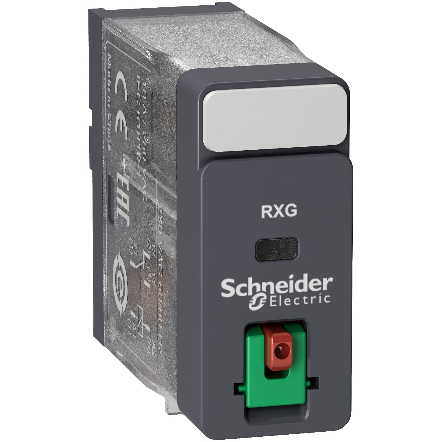 SCHNEIDER ELECTRIC - SNRRXG11P7 Relè interfaccia Harmony RXG - 1 NC/NO standard - 230 VAC - 10 A - c/pulsante TEST