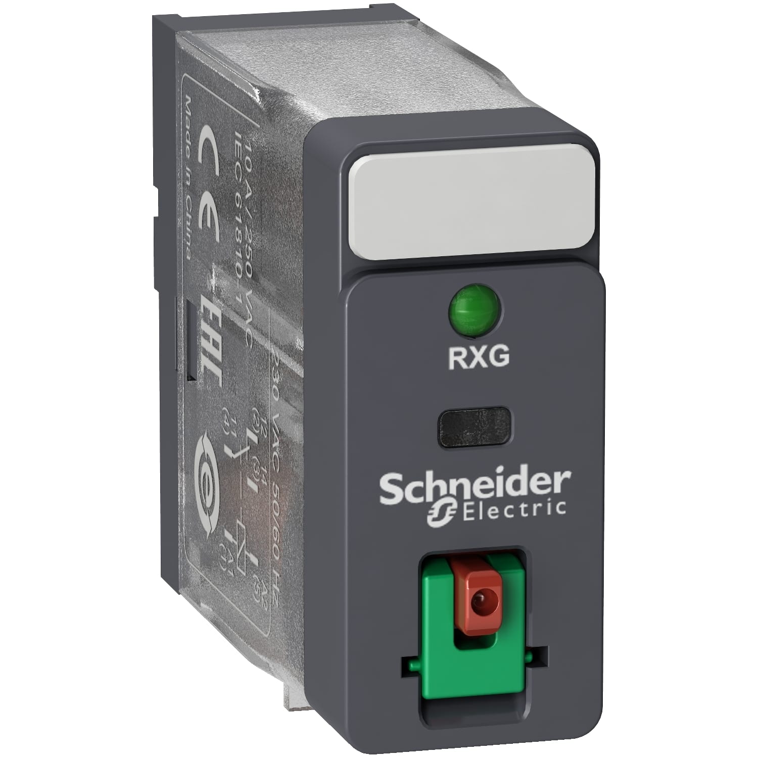SCHNEIDER ELECTRIC - SNRRXG12B7 Relè interfaccia Harmony RXG - 1 NC/NO standard - 24 VAC - 10 puls. TEST e led