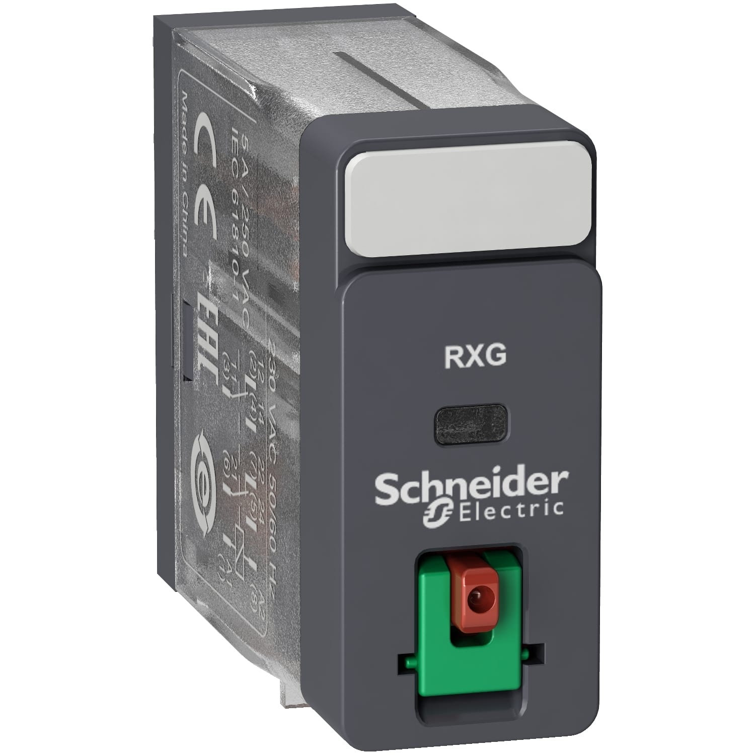 SCHNEIDER ELECTRIC - SNRRXG21B7 Relè interfaccia Harmony RXG - 2 NC/NO standard - 24 VAC - 5 A - c/pulsante TEST