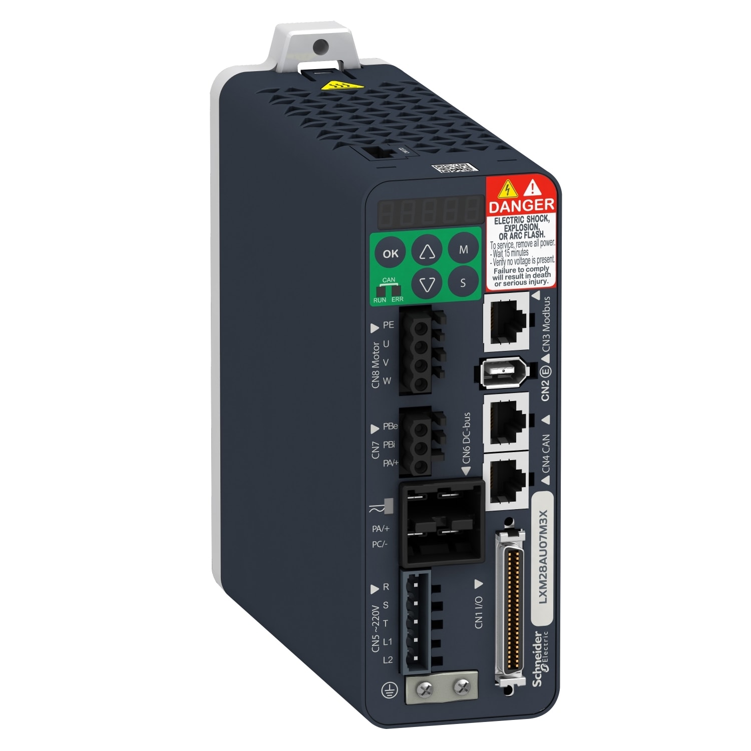 SCHNEIDER ELECTRIC - SNRLXM28AU04M3X Servo Drive AC Lexium28 CanOpen CanMotion  400W  1~/3~, 200/230 Vac