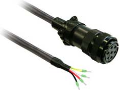 SCHNEIDER ELECTRIC - SNRVW3M5D6AR50 Cavo alimentazione 5m schermato 4x 6mm², con connettore militare per BCH2
