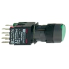 SCHNEIDER ELECTRIC - SNRXB6AF3B5B Pulsante luminoso verde Ø16 - ROTONDO, ad aggancio - 12..24V - 1NO+1NC