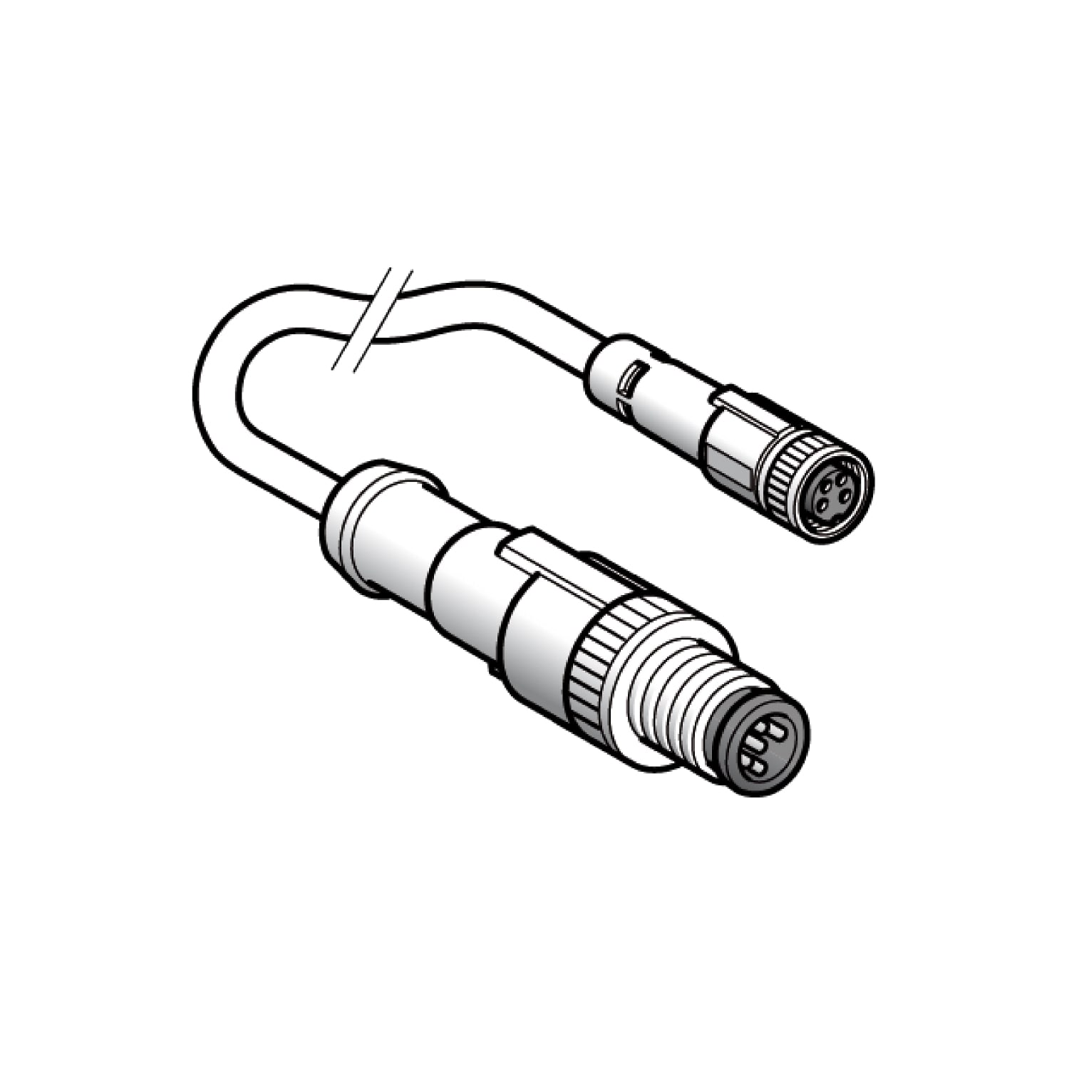 YAGEO TMSS ITALY SRL - TSIXZCR1509040H2 CAVO PUR M12 M 3 PIN, M8 F 3 PIN 2M