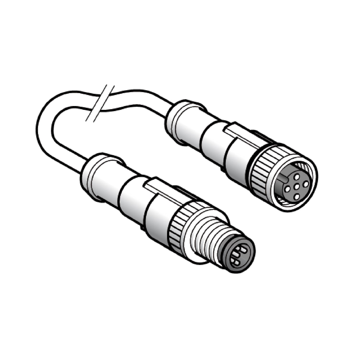YAGEO TMSS ITALY SRL - TSIXZCR1511040A2 CAVO PUR M12 M 3 PIN, M12 F 3 PIN 2M