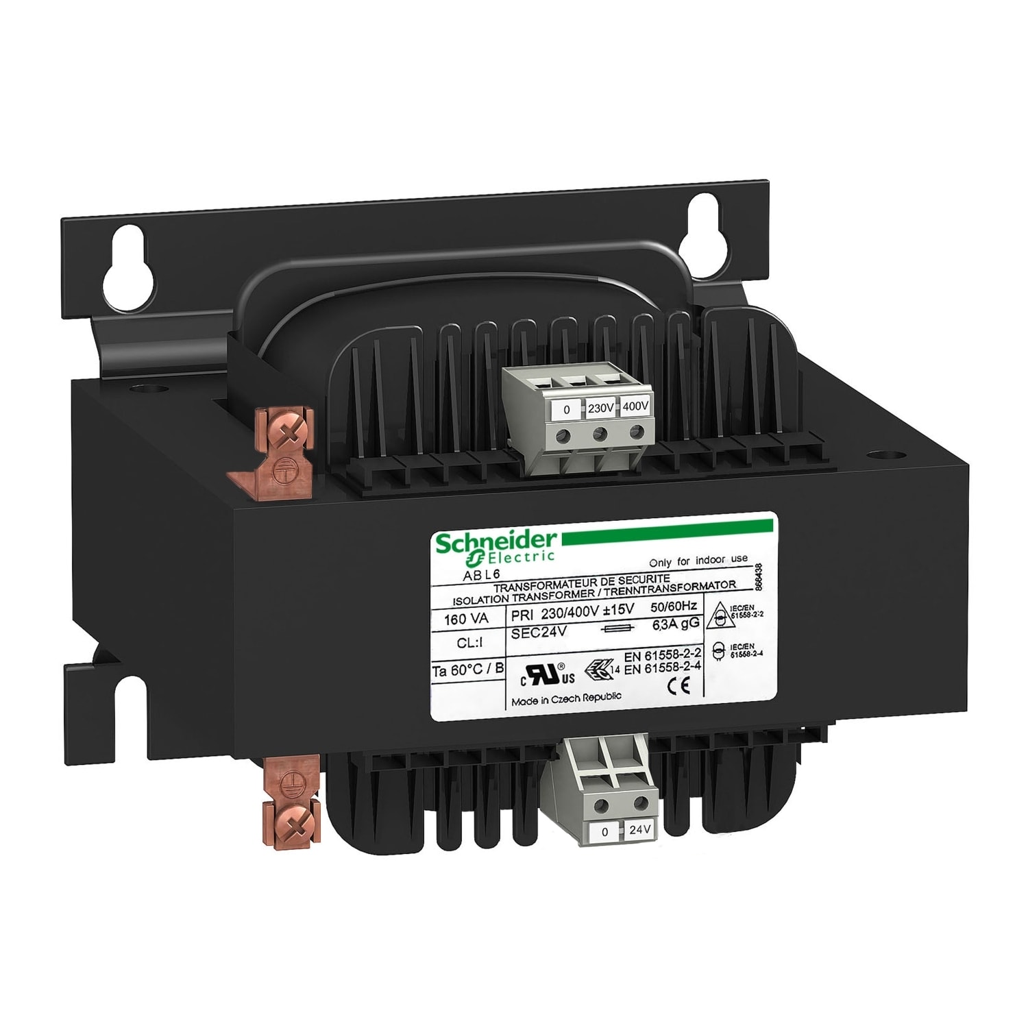 SCHNEIDER ELECTRIC - SNRABL6TS10B TRASFORMATORE 230-400V 1 X 24 V 100 VA