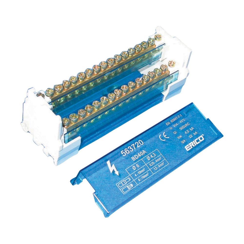 NVENT ERICO - ERI563720 RIPARTITORE BIPOLARE BD 40 A 16 USCITE