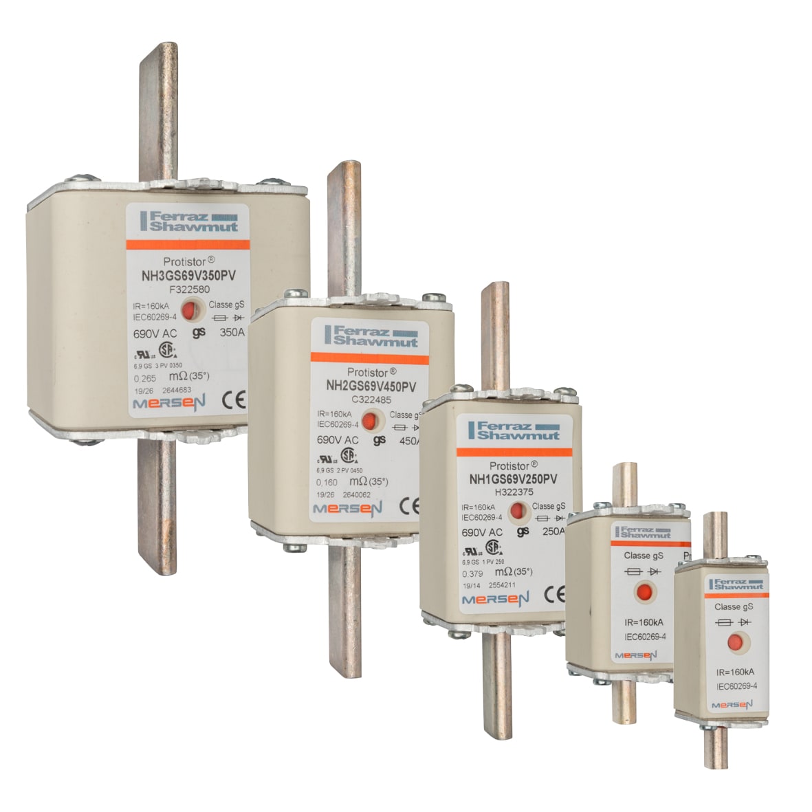 MERSEN ITALIA SPA - XESP322059 FUS. NH T.000 GS 690VAC CON PERC. 80A