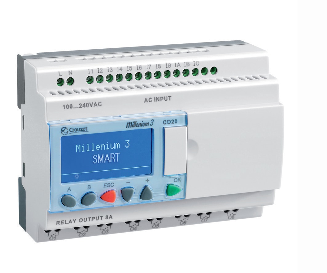 CROUZET - CRO88974051 MILLENIUM 3 SMART CD20, 12 INPUTS, 8 REL