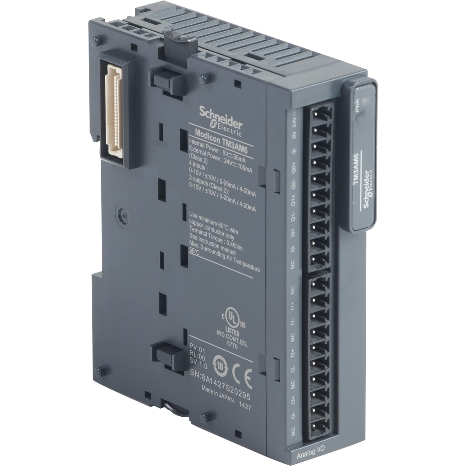 SCHNEIDER ELECTRIC - SNRTM3AM6 Modulo TM3 - 4 input analogici e 2 output analogiche
