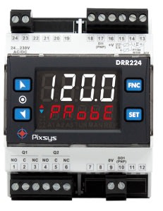 PIXSYS SRL - PIXDRR224-12ABC REGOLATORE TRIPLO SETPOINT DIN RAIL