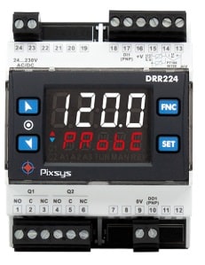 PIXSYS SRL - PIXDRR224-12ABC REGOLATORE TRIPLO SETPOINT DIN RAIL