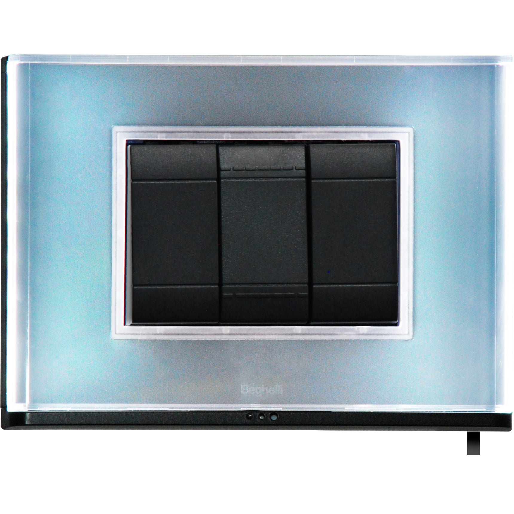 BEGHELLI - BEG81233 PLACCA IPERSENSO 3 FRUTTI NERA