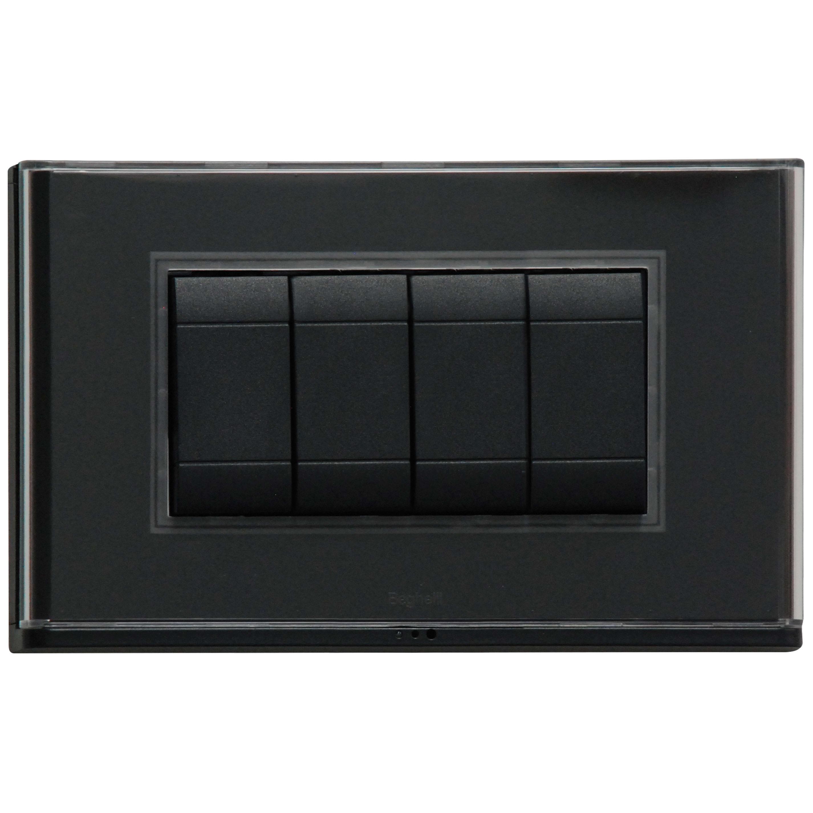 BEGHELLI - BEG81324 PLACCA LITE 4 FRUTTI NERA