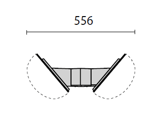 PERFORMANCE IN LIGHT - PRI000810 Mensole doppie per palo ø 60 inc. 40°
