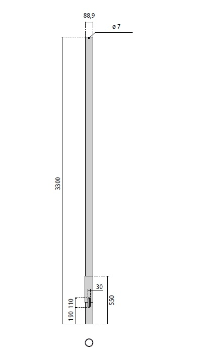 PERFORMANCE IN LIGHT - PRI315023 PALO SPILLO INTERRATO D90 H.3300 AN96