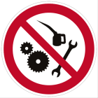 CEMBRE SPA - CEM212500 ETICHETTA ADESIVA DI DIVIETO PS-NL, SIMBOLO VIETATO LUBRIFICARE GLI ORGANI IN MOTO, DIMENSIONE 25mm
