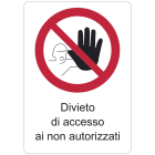 CEMBRE SPA - CEM4301RP003 ETICHETTA ADESIVA DI DIVIETO, CON SIMBOLO DI DIVIETO + TESTO