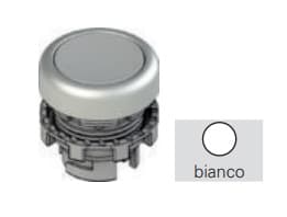 PIZZATO ELETTRICA - PZZE2 3PL2R229L241 PULSANTE LUMINOSO RASATO BIANCO CON MARC