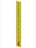 PIZZATO ELETTRICA - PZZVF AP-A1AGR01 ADESIVO GIALLO IN PC RETTANGOLARE 300X3