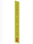 PIZZATO ELETTRICA - PZZVF AP-A1AGR01 ADESIVO GIALLO IN PC RETTANGOLARE 300X3