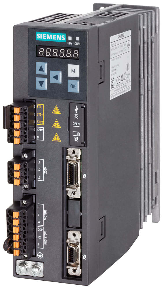 SIEMENS - SIE6SL32105FB104UF1 SINAMICS V90, PROFINET,1/3 AC 200V 0.4KW