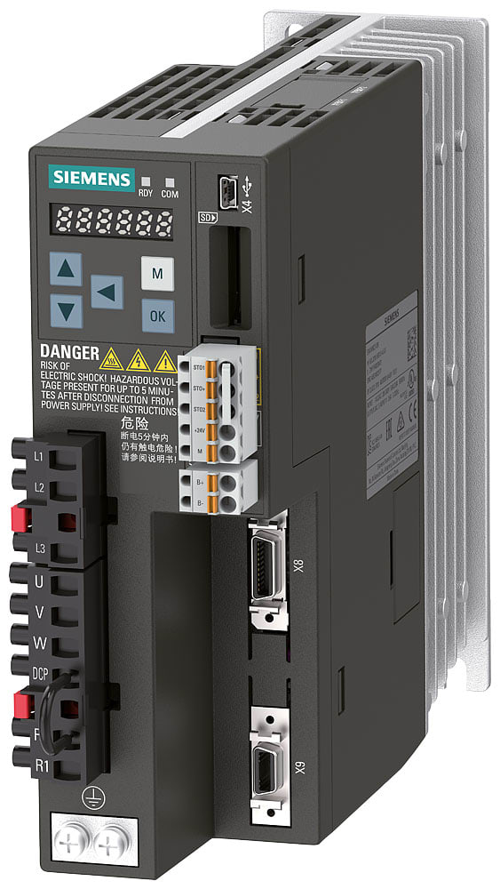 SIEMENS - SIE6SL32105FE104UF0 SINAMICS V90, PROFINET, 3 AC 400V 0.4KW