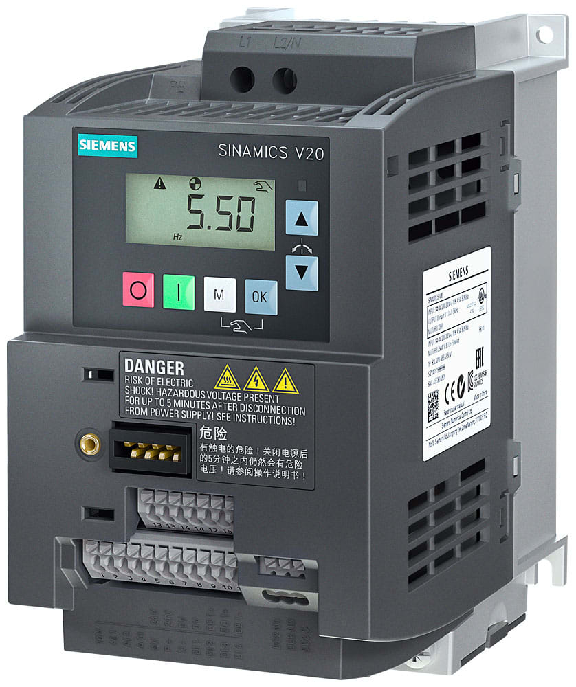 SIEMENS - SIE6SL32105BB211UV1 SINAMICS V20, FSAC, 1AC230V 1.1KW UNFILT