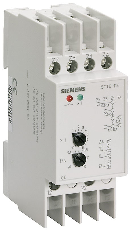 SIEMENS - SIE5TT6114 RELE CONTR.CORR. MAX 1P 2D 0,1-15A 2U