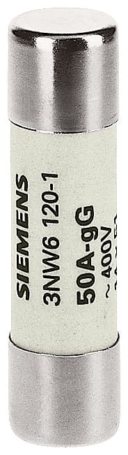 SIEMENS - SIE3NW61171 SENTRON, cartuccia fusibile cilindrica, 14 x 51 mm, 40 A, gG, Un AC: 500 V