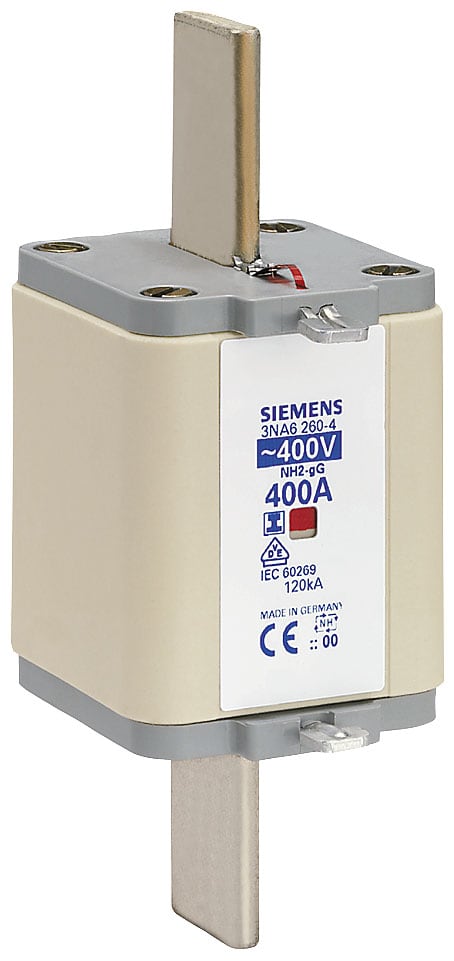 SIEMENS - SIE3NA62604 Cartuccia fusibile NH, NH2, In: 400 A, gG, Un AC: 400 V, segnalazione combinata,