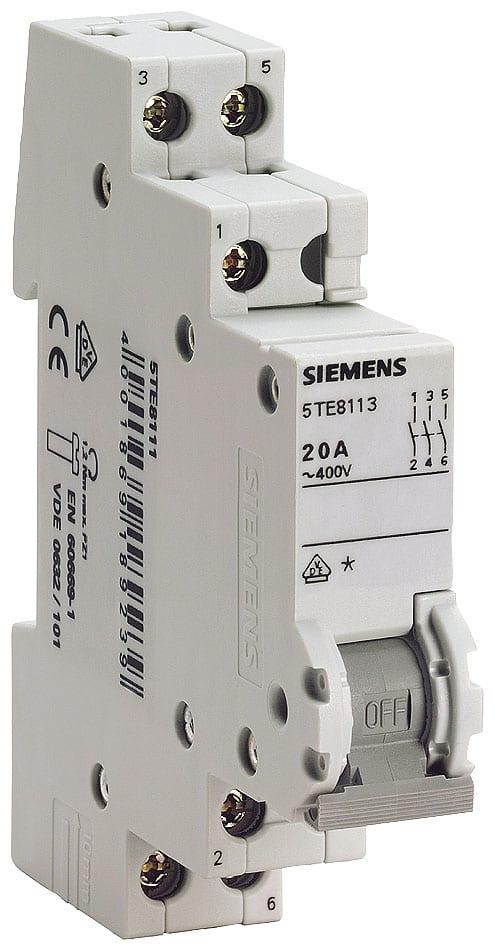SIEMENS - SIE5TE8113 INT. COM. 20A 400VCA 3P 1UM, ACC.