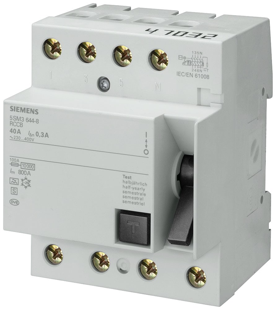SIEMENS - SIE5SM37486 DIFF. 4P 100A 0,5A TIPO A