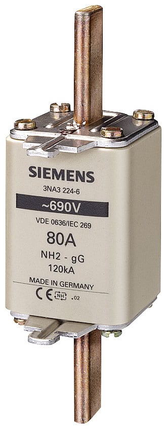 SIEMENS - SIE3NA32326 Cartuccia fusibile NH, NH2, In: 125 A, gG, Un AC: 690 V, Un DC: 440 V