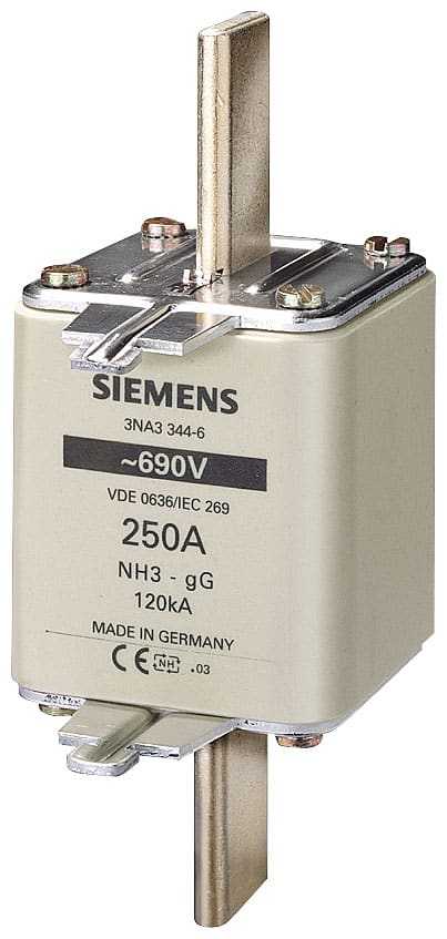 SIEMENS - SIE3NA33546 Cartuccia fusibile NH, NH3, In: 355 A, gG, Un AC: 690 V, Un DC: 440 V