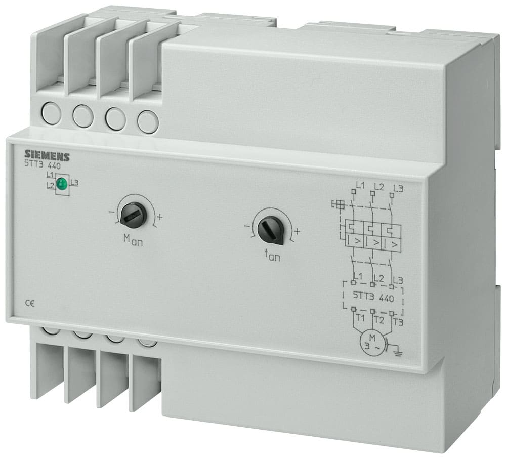 SIEMENS - SIE5TT3440 Softstarter AC 400 V 300-5500 W trifase, profondità dincasso 55 mm