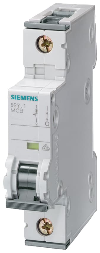 SIEMENS - SIE5SY81017 Interruttore magnetotermico 230/400 V P=70 mm 25 kA secondo EN 60947-2, a 1 polo, C1