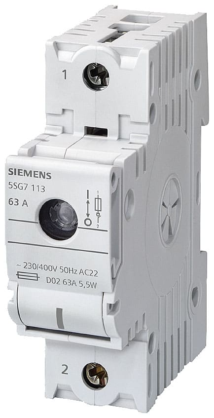 SIEMENS - SIE5SG7123 SEZIONATORE MINIZED D02 63A 2P P=70MM