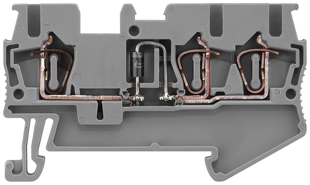 SIEMENS - SIE8WH20035DF00 MORS. A MOLLA + DIODO SX-DX 2,5MMQ, GRI