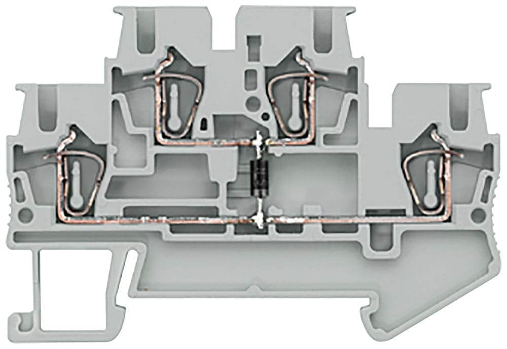 SIEMENS - SIE8WH20205KF00 Morsetto a due piani con diodo, passaggio dallalto verso il basso/a sinistra, dal basso/a destra