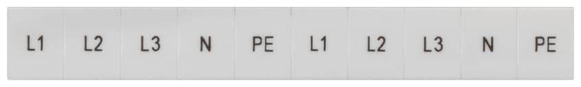SIEMENS - SIE8WH81204AA15 Targhetta di siglatura, frontale, con L1, L2, L3, PE, N, verticali