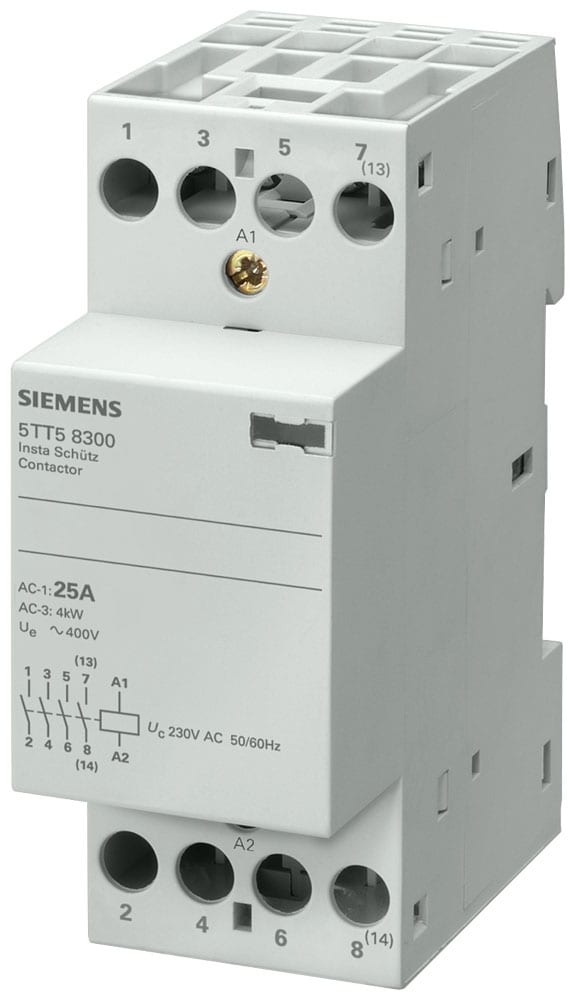 SIEMENS - SIE5TT58200 CONTATTORE 25A 230VCA 4NA 2UM CAR. CAP.