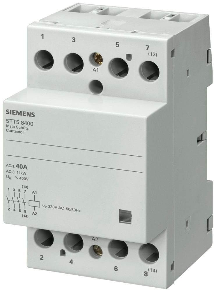 SIEMENS - SIE5TT58532 Contattore INSTA con 4 contatti NC, contatto per AC 230 V, 400 V 63 A comando in AC 24 V