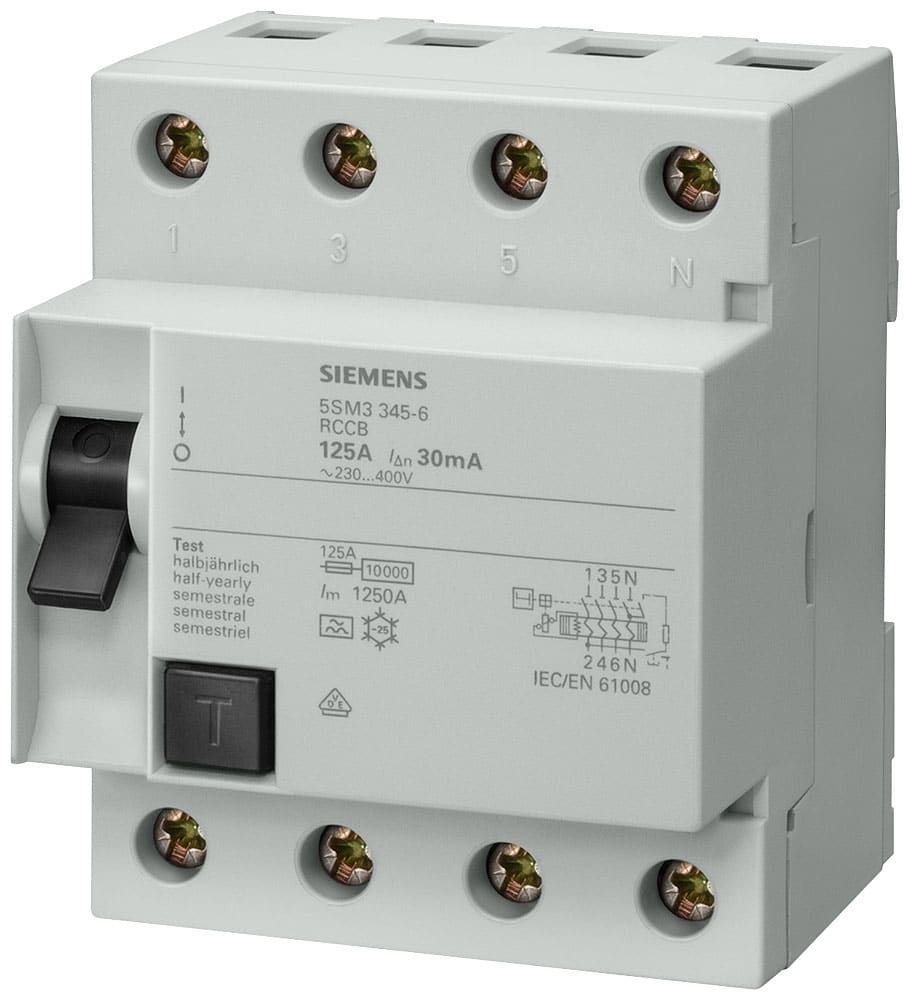 SIEMENS - SIE5SM37458 DIFF. 4P 125A 0,5A TIPO A K SEL.