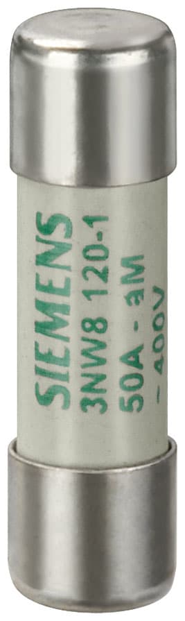 SIEMENS - SIE3NW81121 SENTRON, cartuccia fusibile cilindrica, 14 x 51 mm, 32 A, aM, Un AC: 500 V