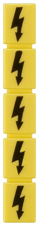 SIEMENS - SIE8WH90635AA06 Targhetta di siglatura, con simbolo di fulmine, verticale, larghezza del morsetto: 6,2 mm, giallo