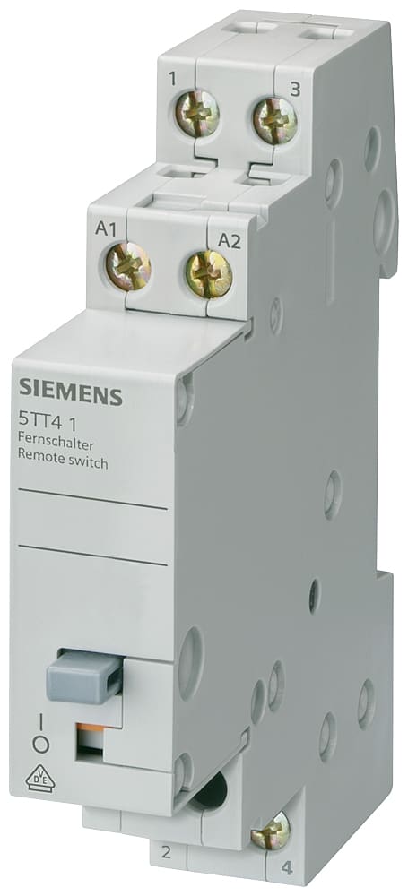 SIEMENS - SIE5TT41122 Interruttore con comando a distanza con 2 contatti NO, contatto per AC 230 V, 400 V 16 A, comando in DC 24 V